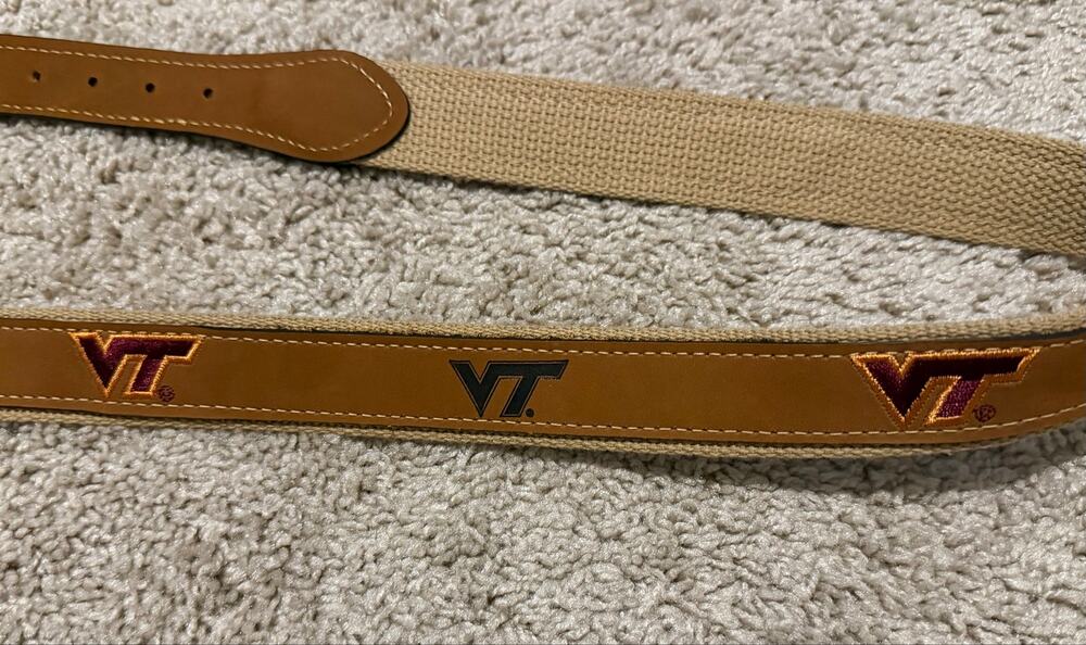 Virginia Tech Hokies Zep-Pro Embroidered Leather Belt